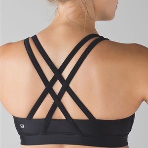 Lululemon Energy Bra with #practice11eleven Print